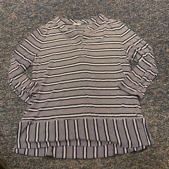 Talbots Tops - Talbots Black and white Stripped Top sz. M Petite